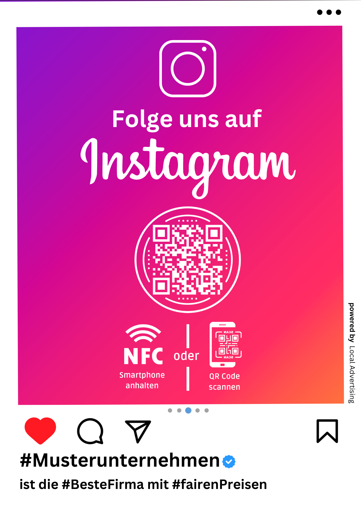 Instagram - Aufsteller für Follower